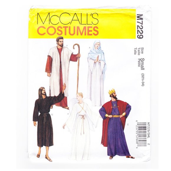 Christmas Pageant Unused Pattern Costume McCalls 7229 Adult Size Small 32.5 - 34 - Picture 1 of 4